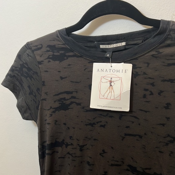 Anatomie Black Burnt Out T-shirt Size M - Picture 2 of 10